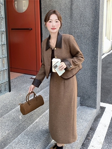 现货-高级感小香风加厚夹棉套装裙女2025秋冬新款气质减龄两件套图片