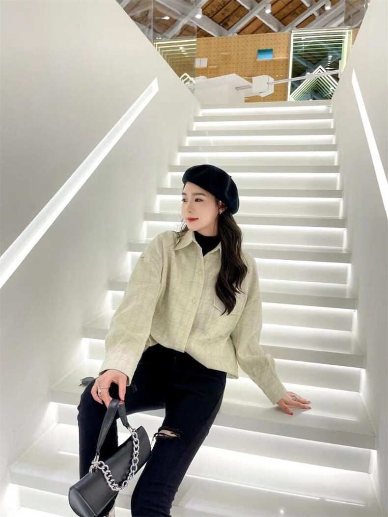 磨毛加厚加绒衬衫，女装衬衫，Balance Studio