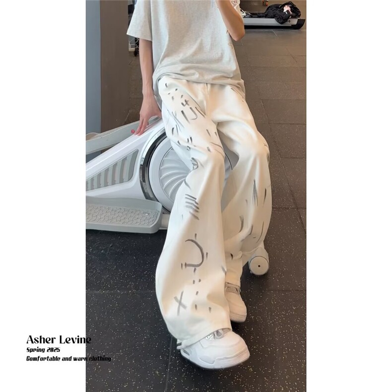 高腰牛仔裤新款重工个性设计感涂鸦复古长裤513ACK2283P40,男装牛仔裤,星座513A