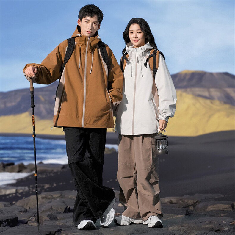 秋季宽松夹克男撞色冲锋衣外套DSA157B-JK7837-P68,男装夹克,电商A157B