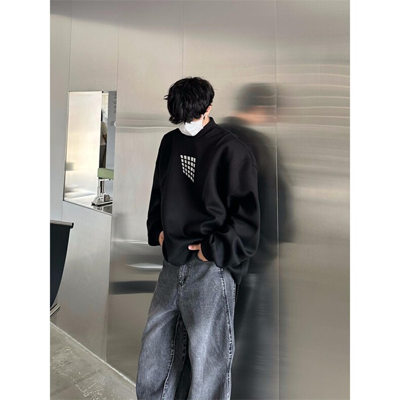 卫衣男款秋季痞帅高级感美式复古外套oversize套头衫W6128,男装卫衣,星座1116A（原606A-3）