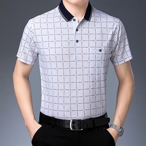 短袖t恤男士翻领POLO上衣修身打底衫棉弹力春夏季男装半袖体恤图片