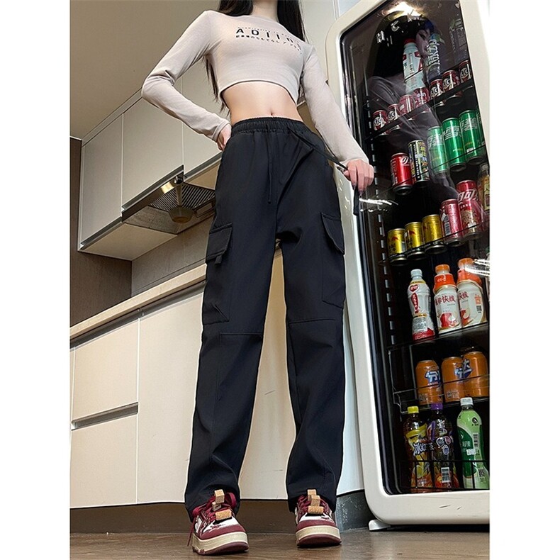 男女同款休闲裤潮流新款宽松阔腿显瘦直筒运动裤子美式工装裤B84,女装休闲裤,星座310B-2
