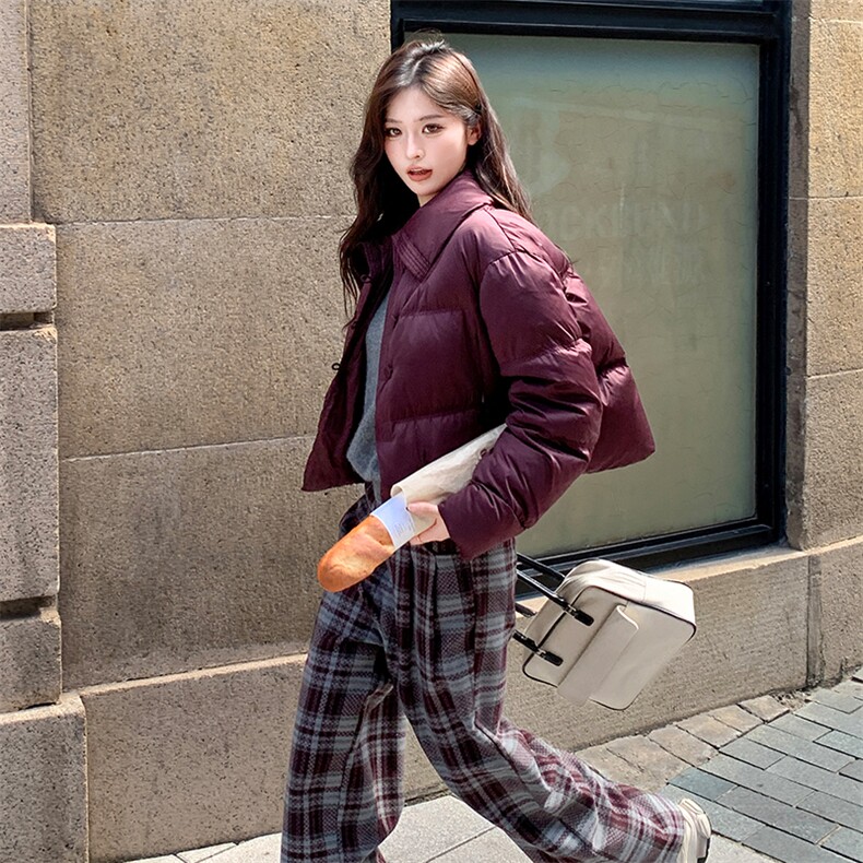 时尚纯色短款洋气加厚保暖羽绒服女冬季潮品,女装羽绒服,浙宝189
