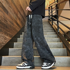 A316-1-K1243特P4065秋季2025新款扎染脏脏抽绳直筒裤卫裤，男装休闲裤，星座906（原电商a316-1）