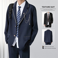 日系学院风DK制服男生西服套装ins英伦风学生痞帅西装外套班服潮，男装西服套装，星座506A