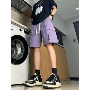 ！冰丝裤夏季男士五分裤工装短裤休闲裤XZ617B--K59-特批28图片
