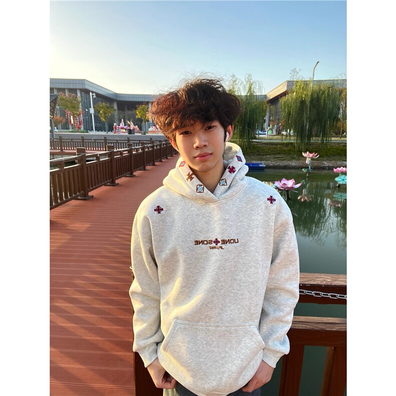 RT19纯棉华棉民族风刺绣连帽卫衣M-2XL常规P58加绒P63_,男装民族服装,电商B323A