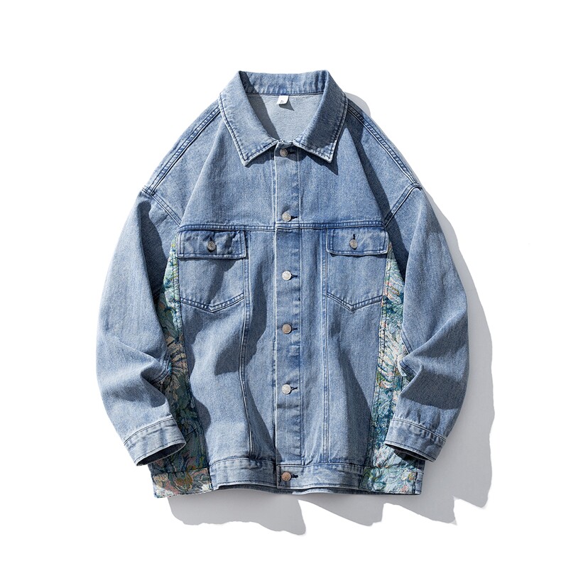 1刺绣牛仔大码M-5X面料:75%棉%聚酯纤维夹克男LNZ77065P95控128，男装夹克，星座226-2