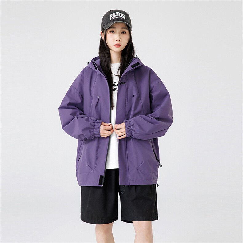 2025秋季户外三防冲锋衣夹克男女同款连帽防风登山外套JK745-P37,男装夹克,星座1402-1