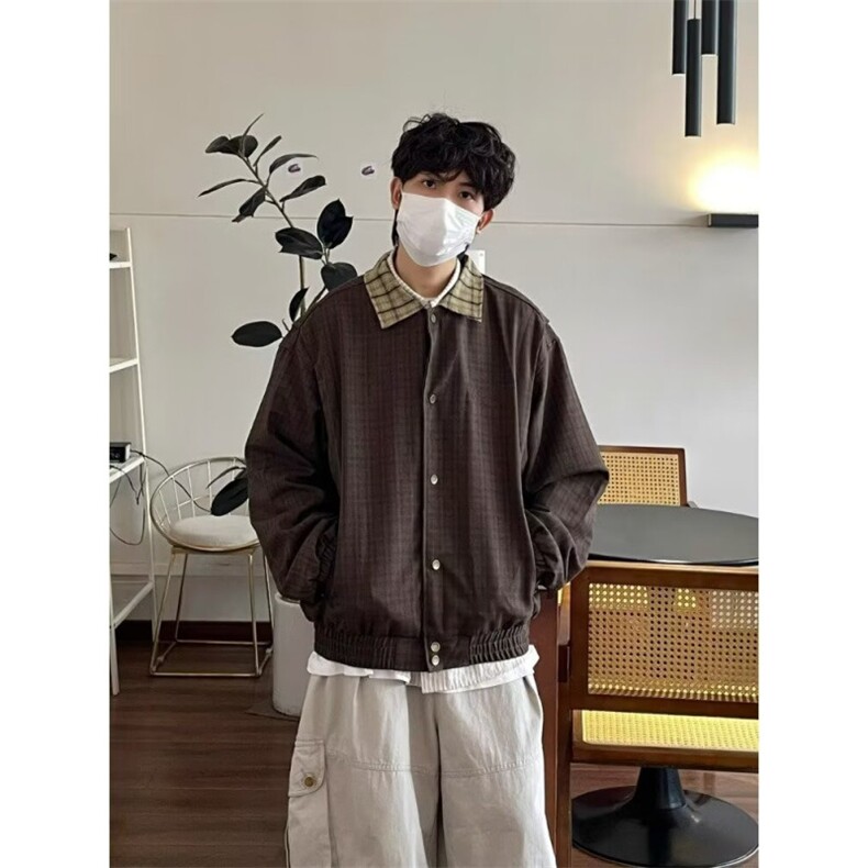 美式工装外套男2025秋新款宽松大码飞行夹克潮牌复古休闲上衣，男装夹克，星座506A