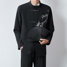 1506A/GW470/P64风刺绣新中山装高级感春秋中式唐装立领西服，男装西服，星座1506A