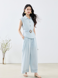 优雅淑女风两件套2026年夏季修身显瘦套装女图片
