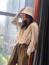 钩花镂空开衫，其它，时代公主