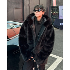 毛毛衣外套男士韩版潮流保暖百搭连帽2025冬季ins棉服MF280-P128，男装棉衣，星座412-2