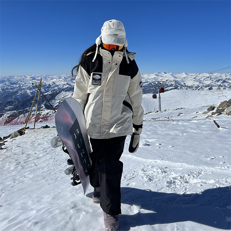 冬款户外连帽滑雪服男女防水防风加绒加厚保暖情侣款外套M35-P125,男装棉衣,电商A001-1