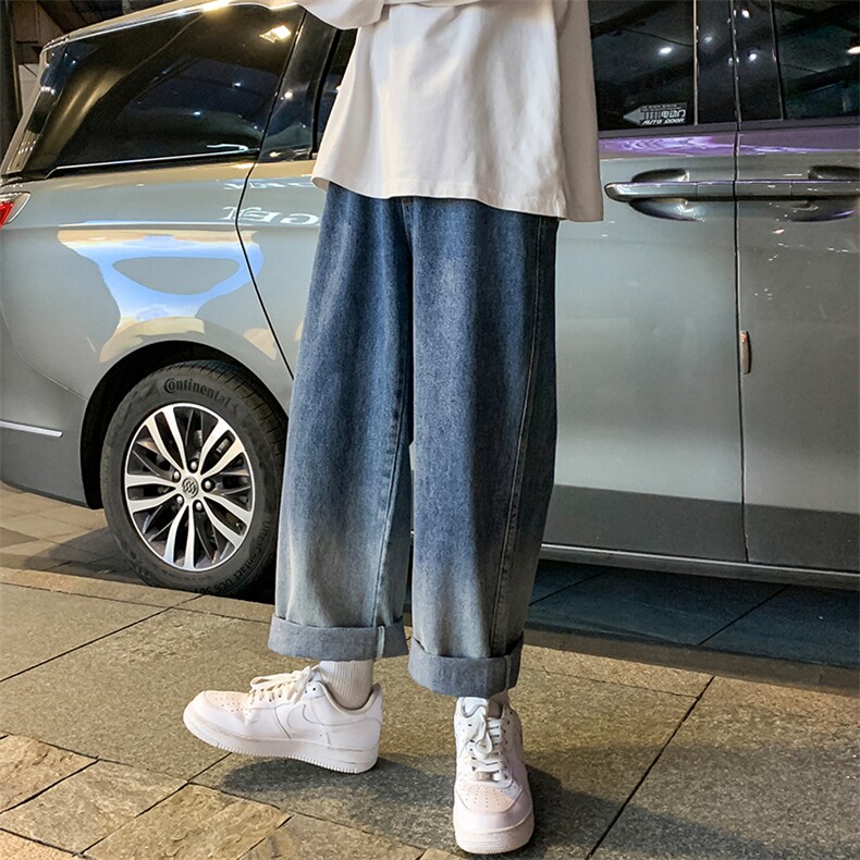 NK3001-P55渐变色牛仔裤男士宽松直筒裤男裤长裤子男,男装牛仔裤,电商A040