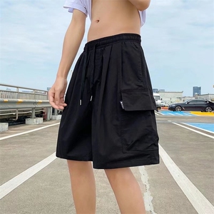 夏季新款潮牌ins工装短裤男韩版潮流口袋宽松阔腿休闲5分裤图片