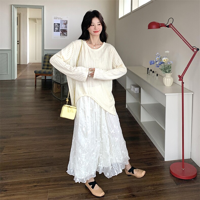 温柔小香风针织衫两件套女春秋2025新款高级感独特绝美半身裙套装,女装套装/套裙,维壹
