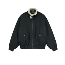 加绒加厚冬毛领复古仿貂毛领座山雕棉服外套保暖棉袄MY5024P122，男装棉衣，星座1013-1