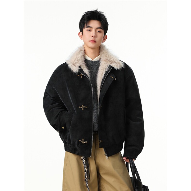 美式潮座山雕毛领加厚棉服男冬复古情侣保暖棉衣外套TT5052P138,男装棉衣,星座1013-5