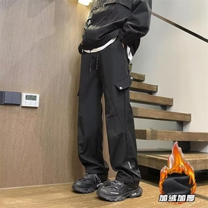 冲锋裤男冬季加绒保暖防水防风户外登山裤内包边直筒工装裤 K31R图片