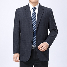 男士2023年秋季新款长袖休闲西服中青年纯色便服外套AJY37-P115，男装西服，电商B212（原钱塘6029）