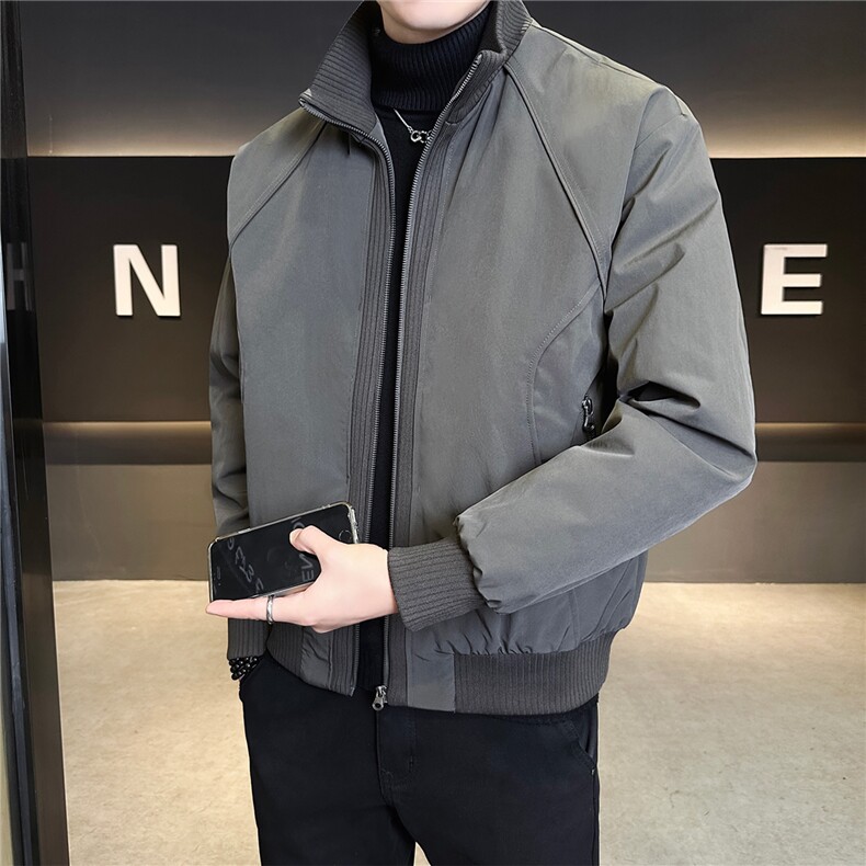 标50绒立领男士羽绒服冬季2025新款夹克外套A313-25658-P215,男装夹克,电商A313