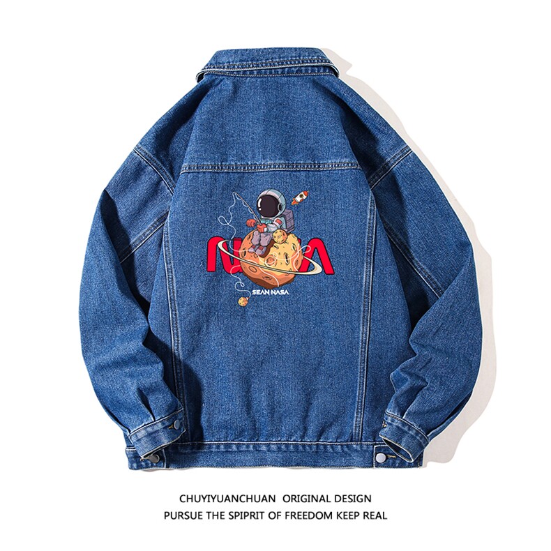 牛仔夹克男大码牛仔外套男茄克NJ77287-P60，男装工装外套，电商A040A