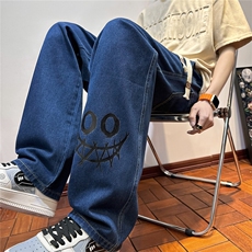 k1076-p48-控68现货宽松拉链cleanfit牛仔裤马丁靴黑暗，男装牛仔裤，星座116