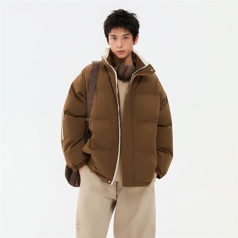 ！冬季条纹五防立领加绒加厚棉衣情侣撞色棉服外套MY7777-P68,男装棉衣,星座610B-1
