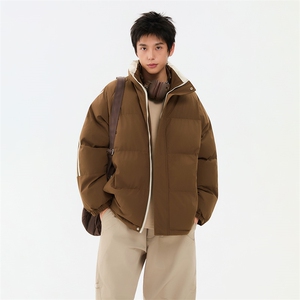 ！冬季条纹五防立领加绒加厚棉衣情侣撞色棉服外套MY7777-P68图片