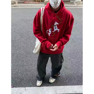 RT24P65美式复古本命年连帽卫衣图片