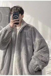 羊羔绒外套男冬季加绒加厚棉衣潮牌帅气棉服韩版潮流ins港风棉图片