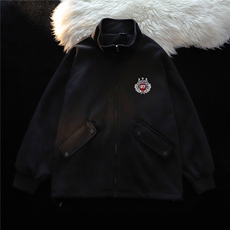 美式复古呢料夹克外套设计感徽章刺绣情侣上衣JK114-P125，男装夹克，四季星座1015