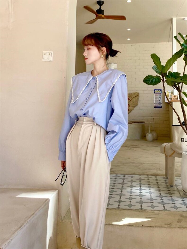 订珠韩版宽松衬衫，女装衬衫，Balance Studio