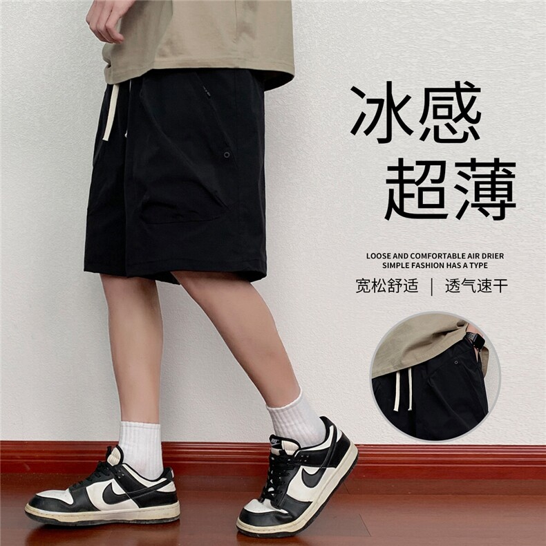 夏季薄款冰丝工装短裤透气五分裤宽松休闲裤 A436-6203-P35图片