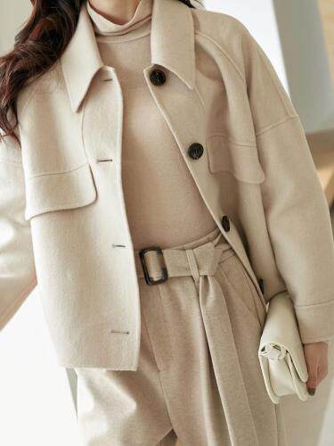 冬季新品双面羊绒大衣，女装，拉嘉图