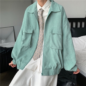 秋冬新款港风男纯色工装休闲夹克灯芯绒外套 A161-2-JK3121-P58图片