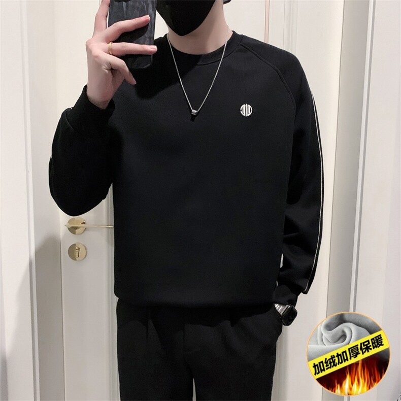 B340 WY6623 P5878 加绒P68 88 店主风无头风卫衣男图片