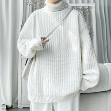 2024秋冬新款旋律风车大码高领多色毛衣M-5XJM23630-特P50，男装针织衫/毛衣，电商A022