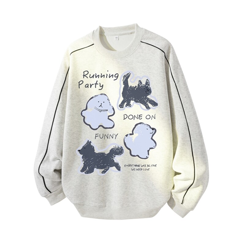 得物供货、复合重磅420克现货圆领卫衣宽松HD019-1-YLT25280-P35，男装卫衣，电商019-1