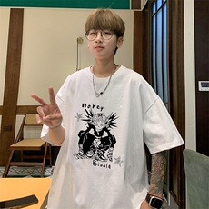 量大优供抖音视频支持得物配合二开美式满天星亮片短袖T恤MTX396，男装T恤，电商A486