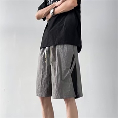 冰丝速干五分裤子夏天休闲短裤男生夏季薄款宽松沙滩中裤男士运动，男装休闲裤，星座506A
