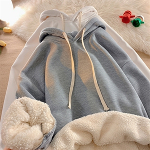 8XL-M羊羔绒卫衣男秋冬加肥加大码胖子连帽卫衣WY201-P65控78图片