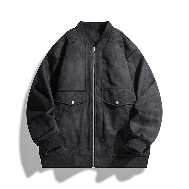 25春鹿皮绒复古棒球领夹克美式飞行服外套无差价P80(不低于118),男装夹克,星座1504（原917）