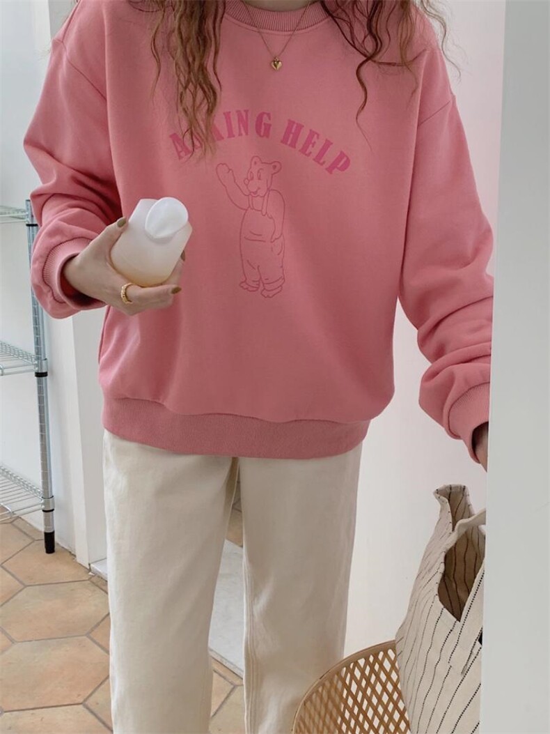 2022超流行的粉色系卫衣减龄款，女装卫衣/绒衫，SPARKS OF FIRE