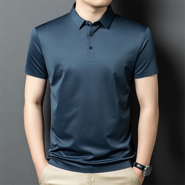 R-LS3111夏季男士新款亚麻短袖T恤青年修身体恤休闲POLO衫,男装Polo衫,电商B360