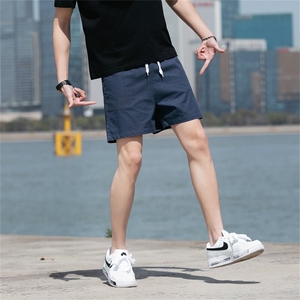 主推不断货短裤男青年大码纯色休闲纯棉三分裤沙滩裤DK8888-P22图片