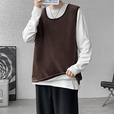 8XL-M德绒羊羔绒背心男加绒加厚保暖内搭坎肩马甲打底衫BR001P30，男装背心/马甲，电商B312